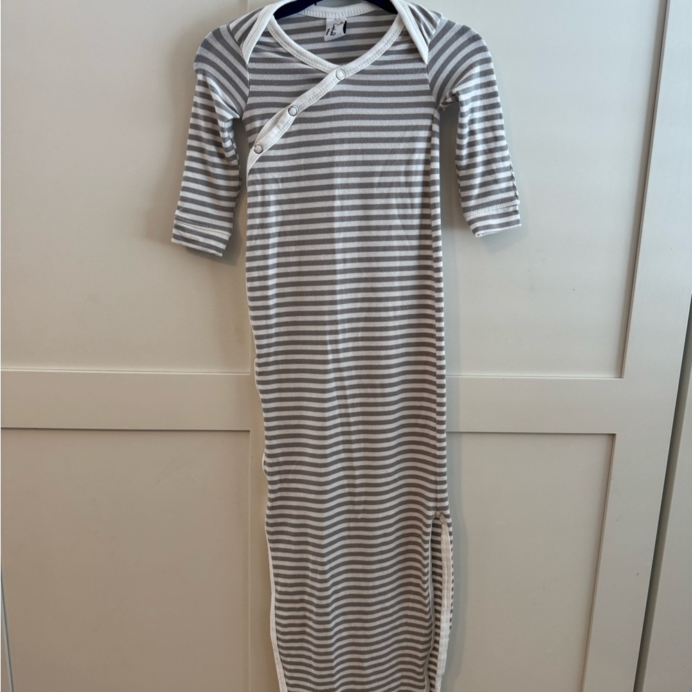 Striped Gray and White Kids Pajama Sleep Sack